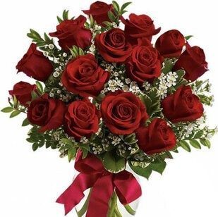 15 red roses with greenery | Flower Delivery Zlatoust